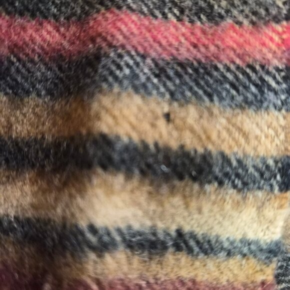VTG Frangi The Rack 100% Cashmere Scarf – Striped Scotland Unisex Earthy Tones - Picture 5 of 7